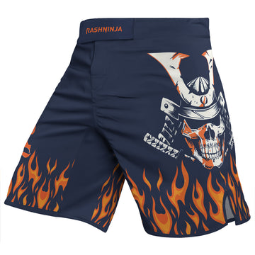 Rashninja Samurai Skull Blaze Men's Fight Shorts