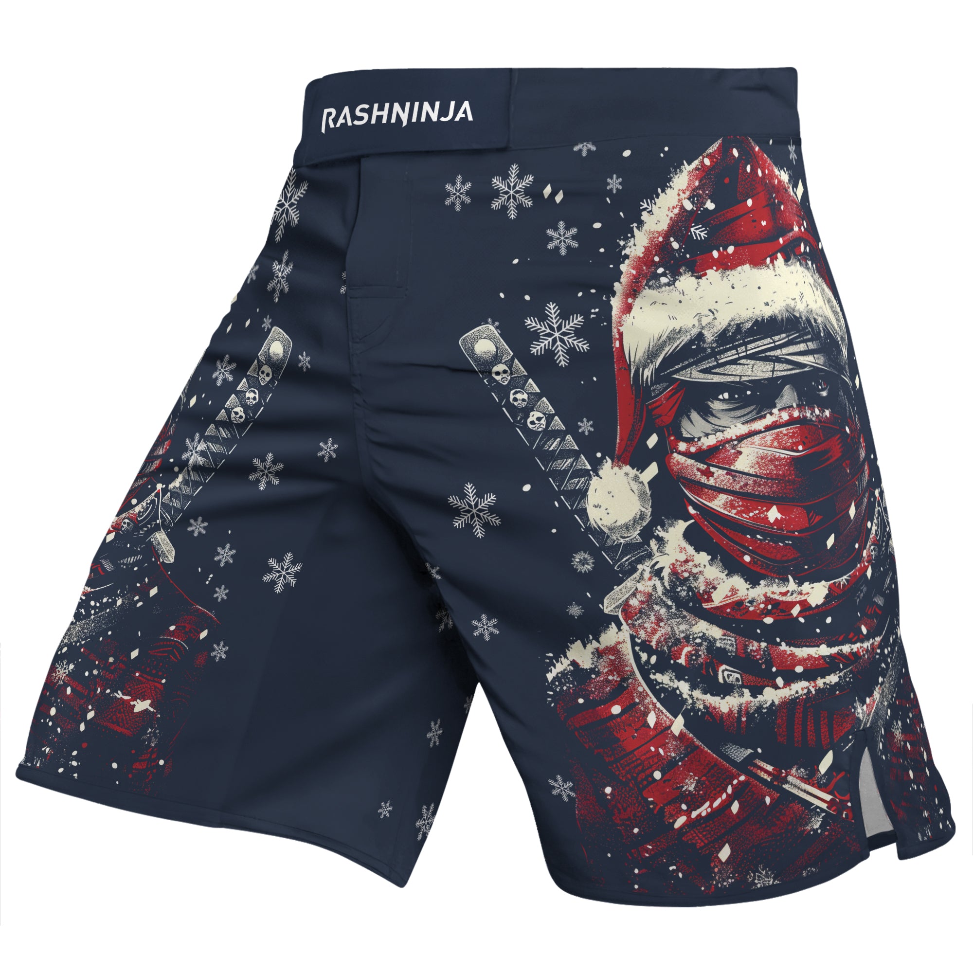 Rashninja Christmas Shadow Santa Men's Fight Shorts