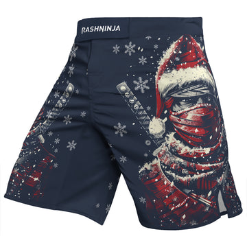 Rashninja Christmas Shadow Santa Men's Fight Shorts