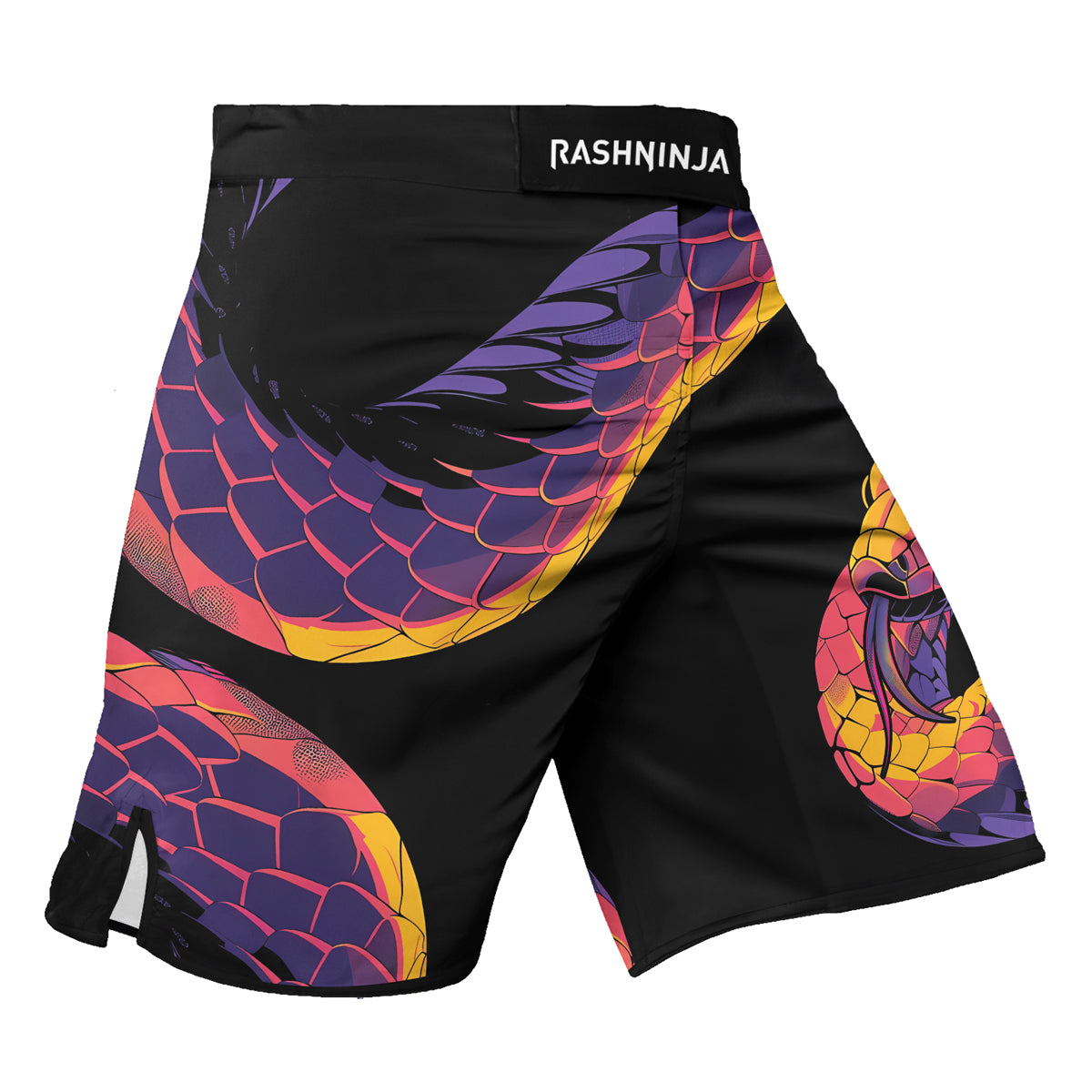 Rashninja Snake Fire Coil Men's Fight Shorts