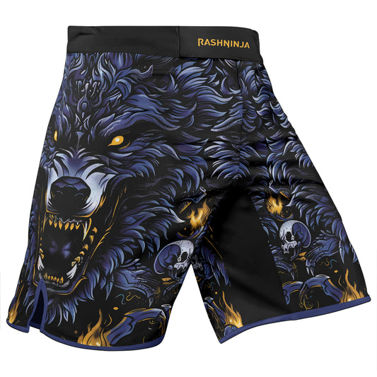 Rashninja Wolf Snow Hunt Men's Fight Shorts