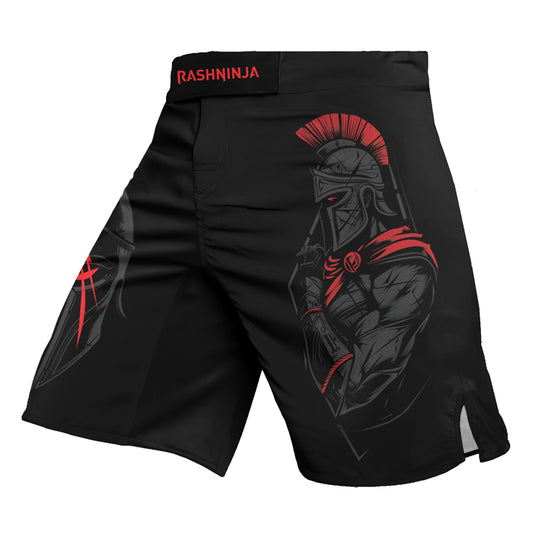 Rashninja Spartan Spear Pattern Men's Fight Shorts