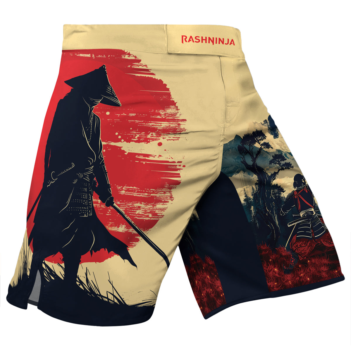 Rashninja Samurai Red Dawn Men's Fight Shorts