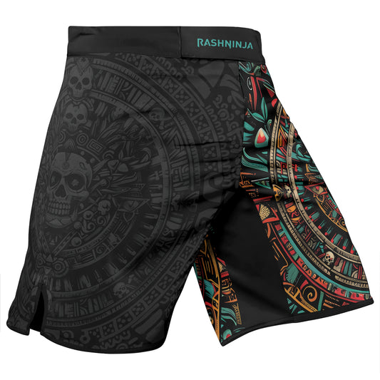 Rashninja Aztec Sun Warrior Men's Fight Shorts