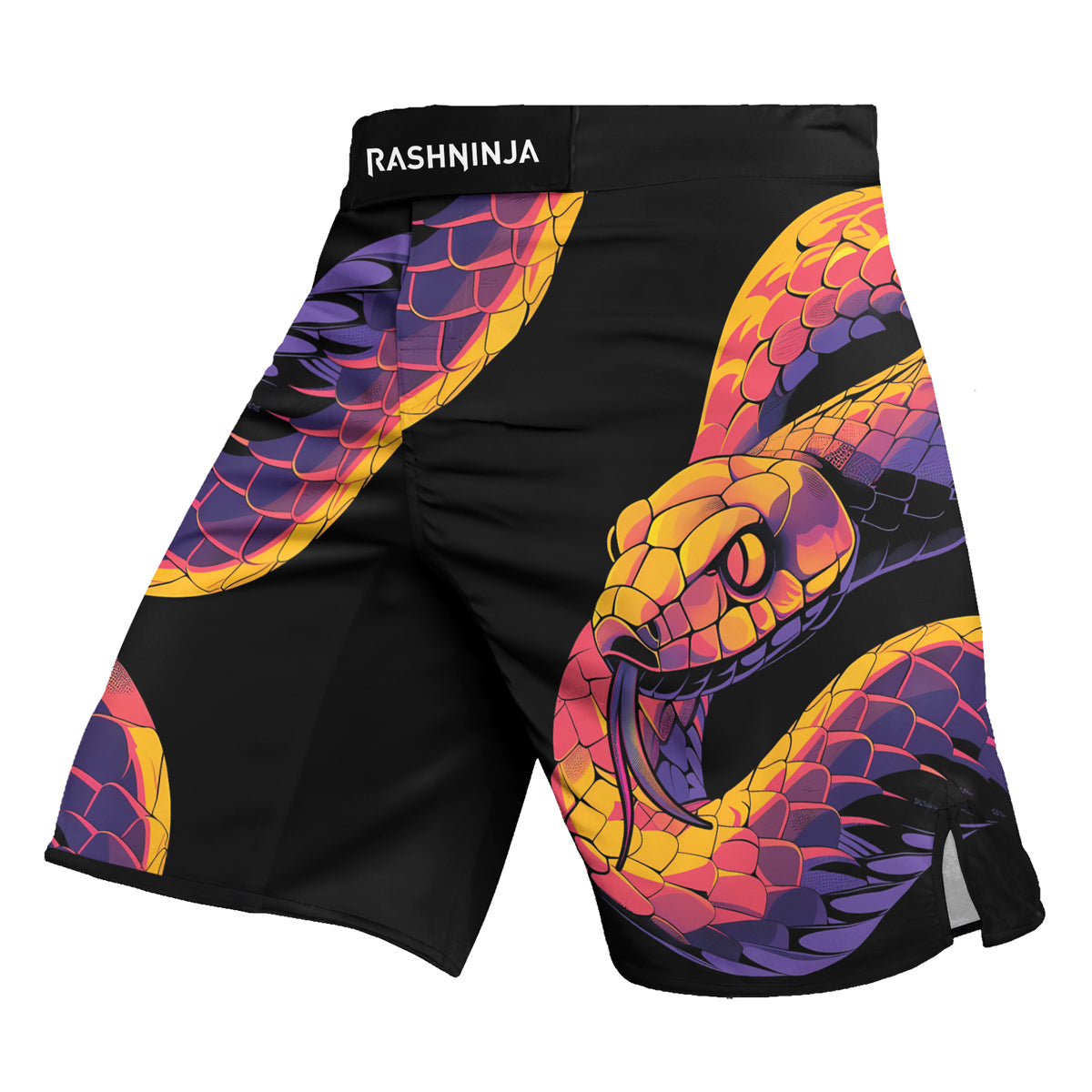 Rashninja Snake Fire Coil Men's Fight Shorts