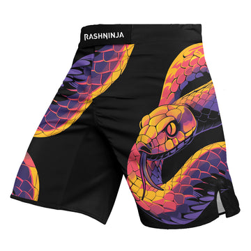 Rashninja Snake Fire Coil Men's Fight Shorts