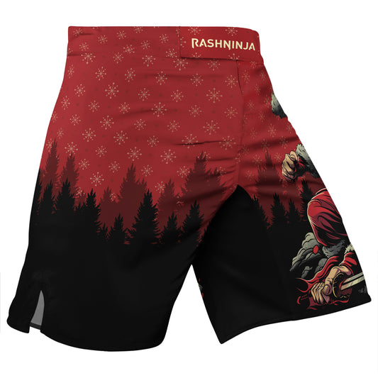 Rashninja Christmas Santa Grappler Men's Fight Shorts
