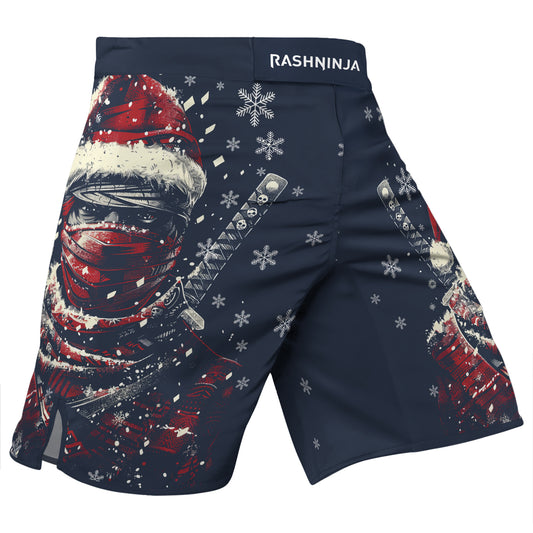 Rashninja Christmas Shadow Santa Men's Fight Shorts