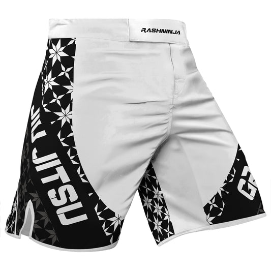 Rashninja Camouflage White Fusion Men's Fight Shorts