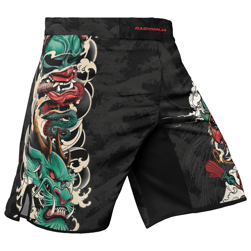 Rashninja Summoning Oni Men's Fight Shorts - Rashninja LLC