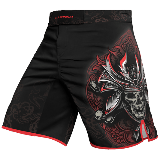 Rashninja Mystic Skull Samurai Men's Fight Shorts - Rashninja LLC