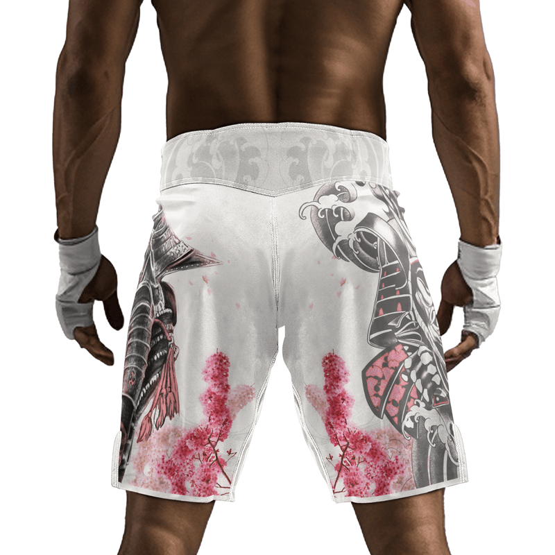 Rashninja Cherry Blossom Samurai Warrior Men's Fight Shorts
