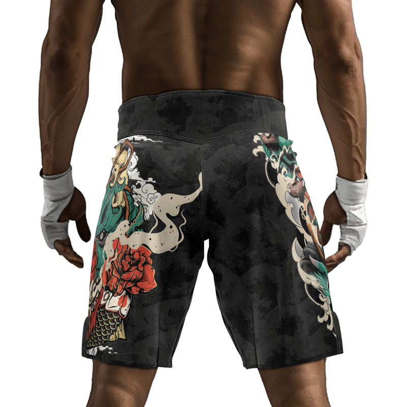 Rashninja Summoning Oni Men's Fight Shorts - Rashninja LLC