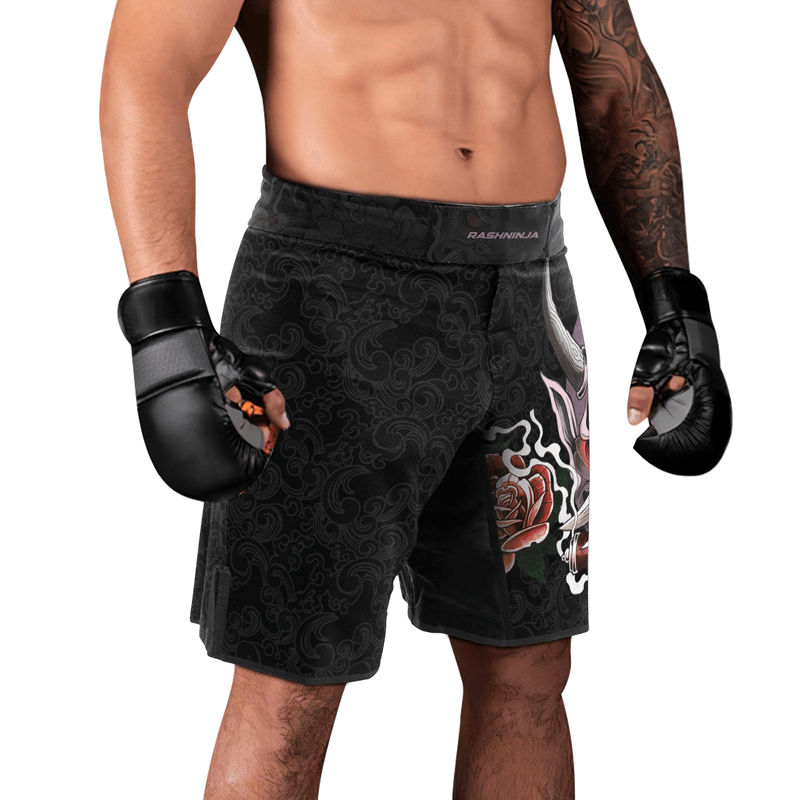 Rashninja Oni's Strength Men's Fight Shorts - Rashninja LLC