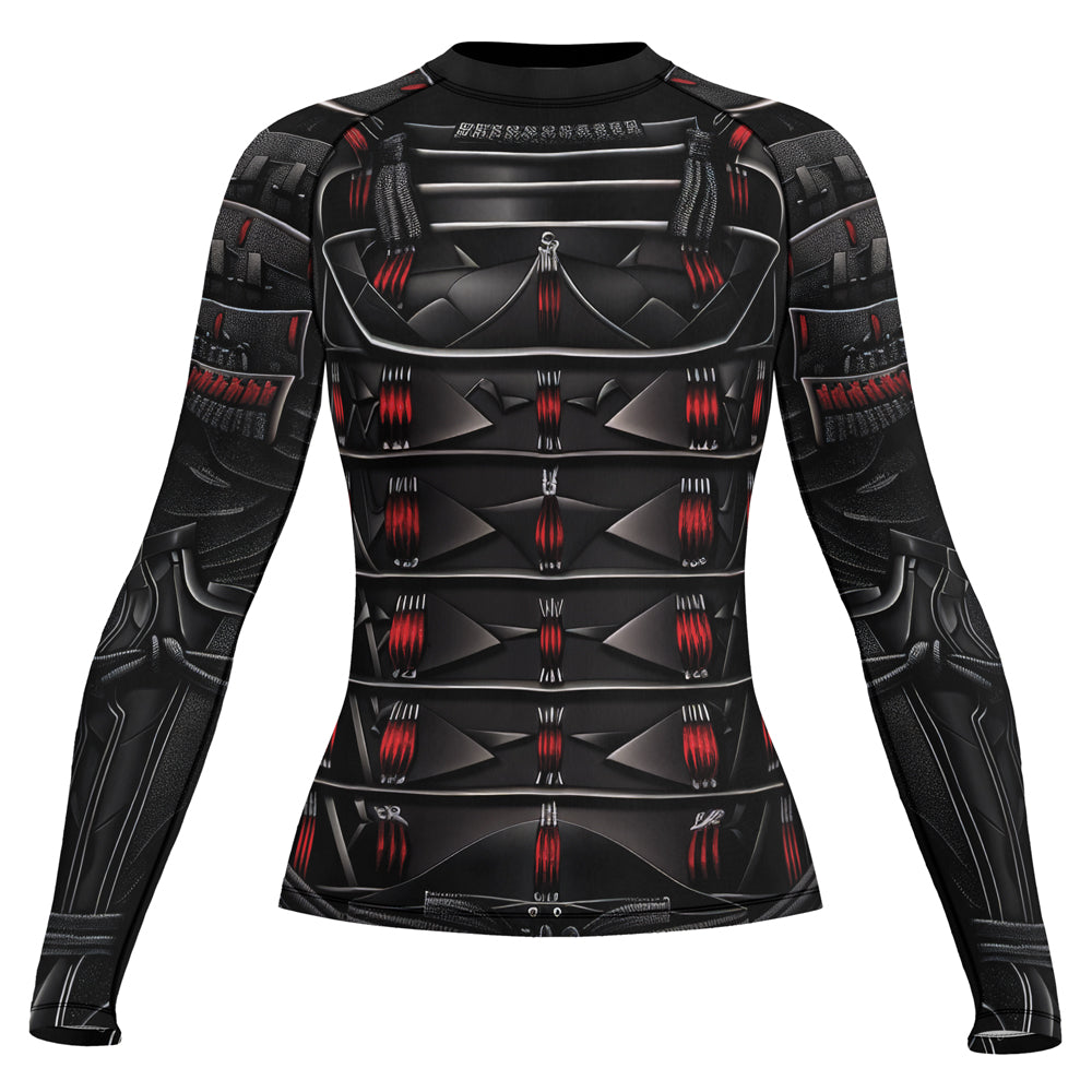 Road Rash Armor Rashninja Samurai Iron Armor Women's Long Sleeve Rash Guard