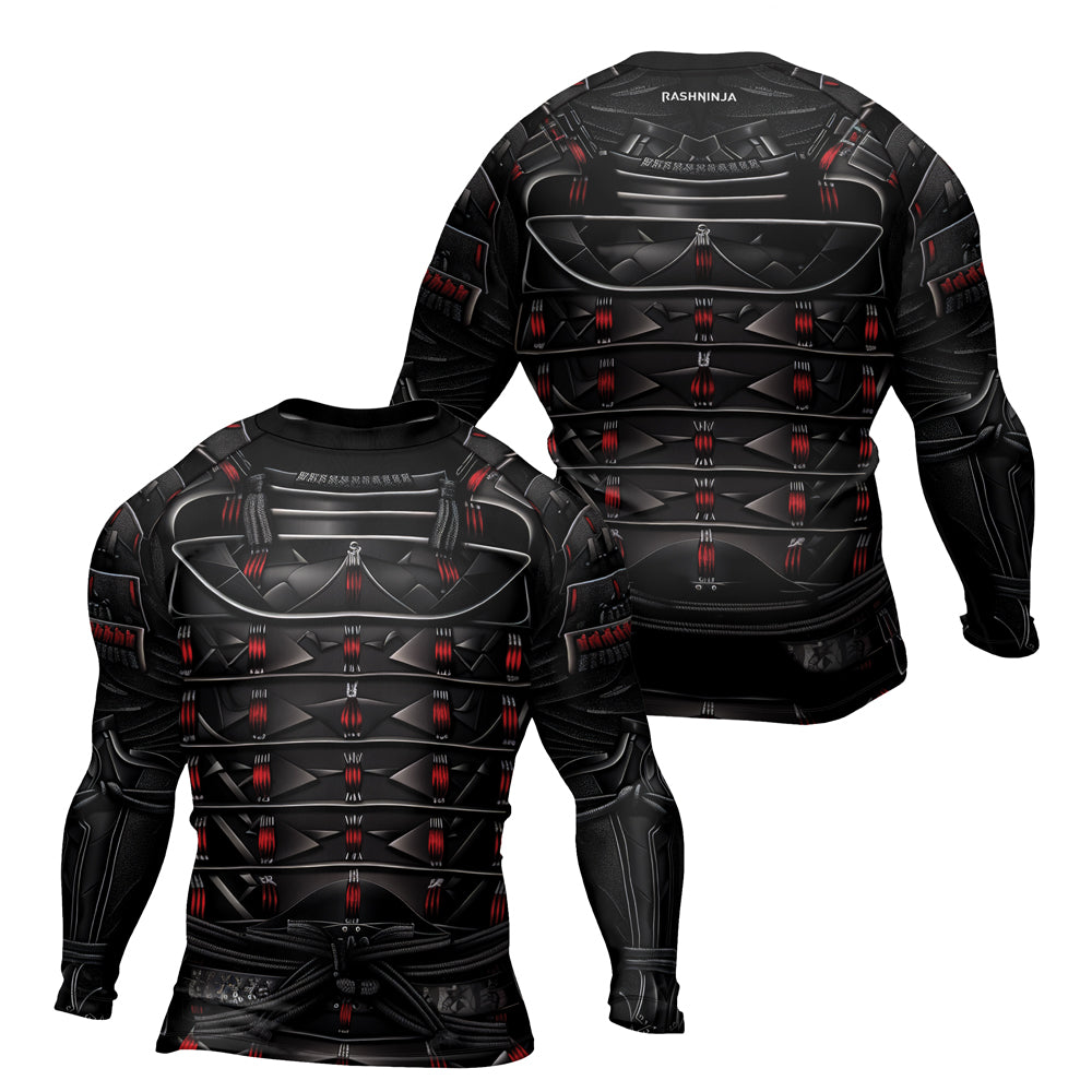Road Rash Armor Rashninja Samurai Iron Armor Men's Long Sleeve Rash Guard