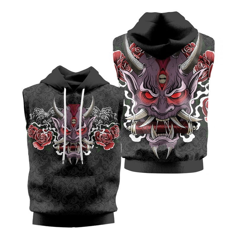 Rashninja Oni's Strength Sleeveless Hoodie | MMA Sleeveless Hoodie