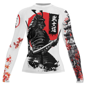 Rashninja Samurai Bushido Ink Women's Long Sleeve Rash Guard