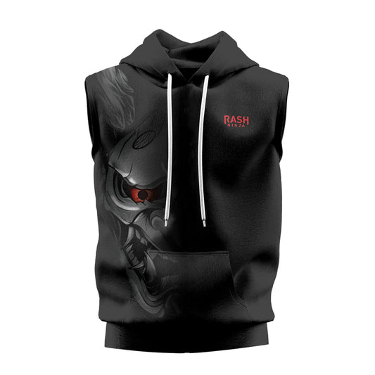 Rashninja Fire Eye Oni Sleeveless Hoodie | Muay Thai Sleeveless Hoodie