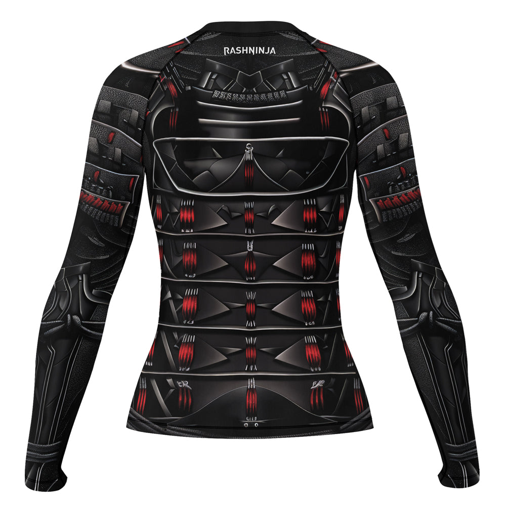 Road Rash Armor Rashninja Samurai Iron Armor Women's Long Sleeve Rash Guard