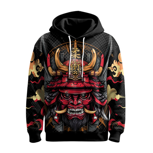 Rashninja Demon's Wrath AOP Hoodie | Japanese Samurai Hoodie