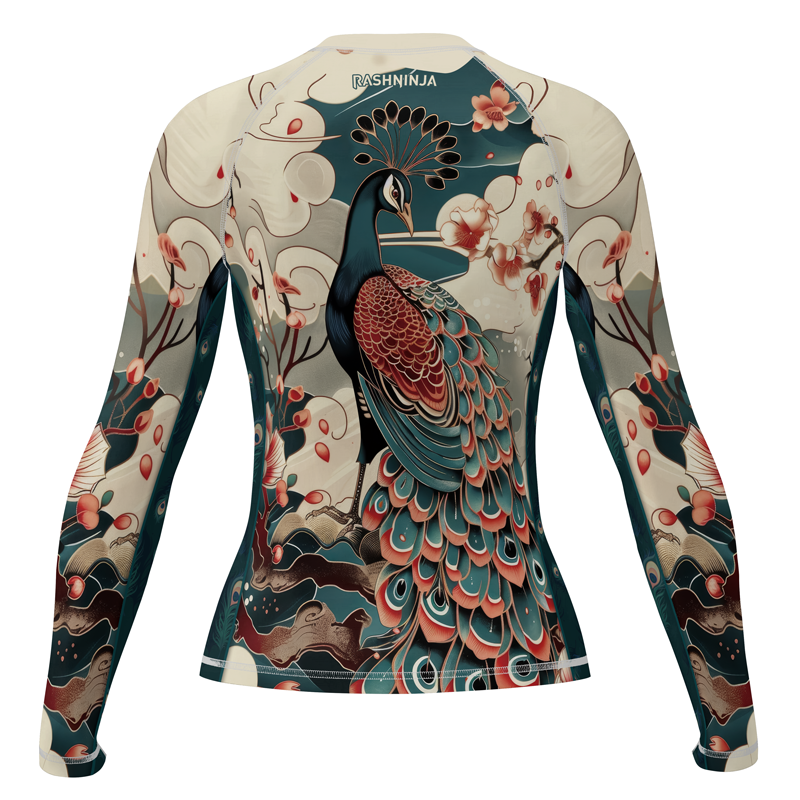 Rashninja Japanese Peacock Women's Long Sleeve Rash Guard | Fightwear