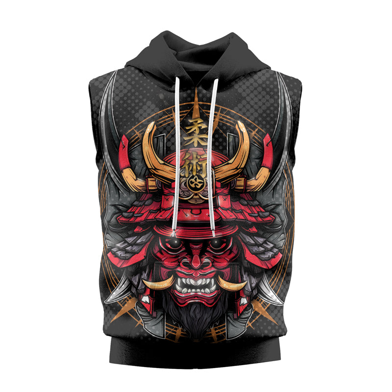 Rashninja Demon's Wrath Sleeveless Hoodie | Sleeveless Gym Hoodie