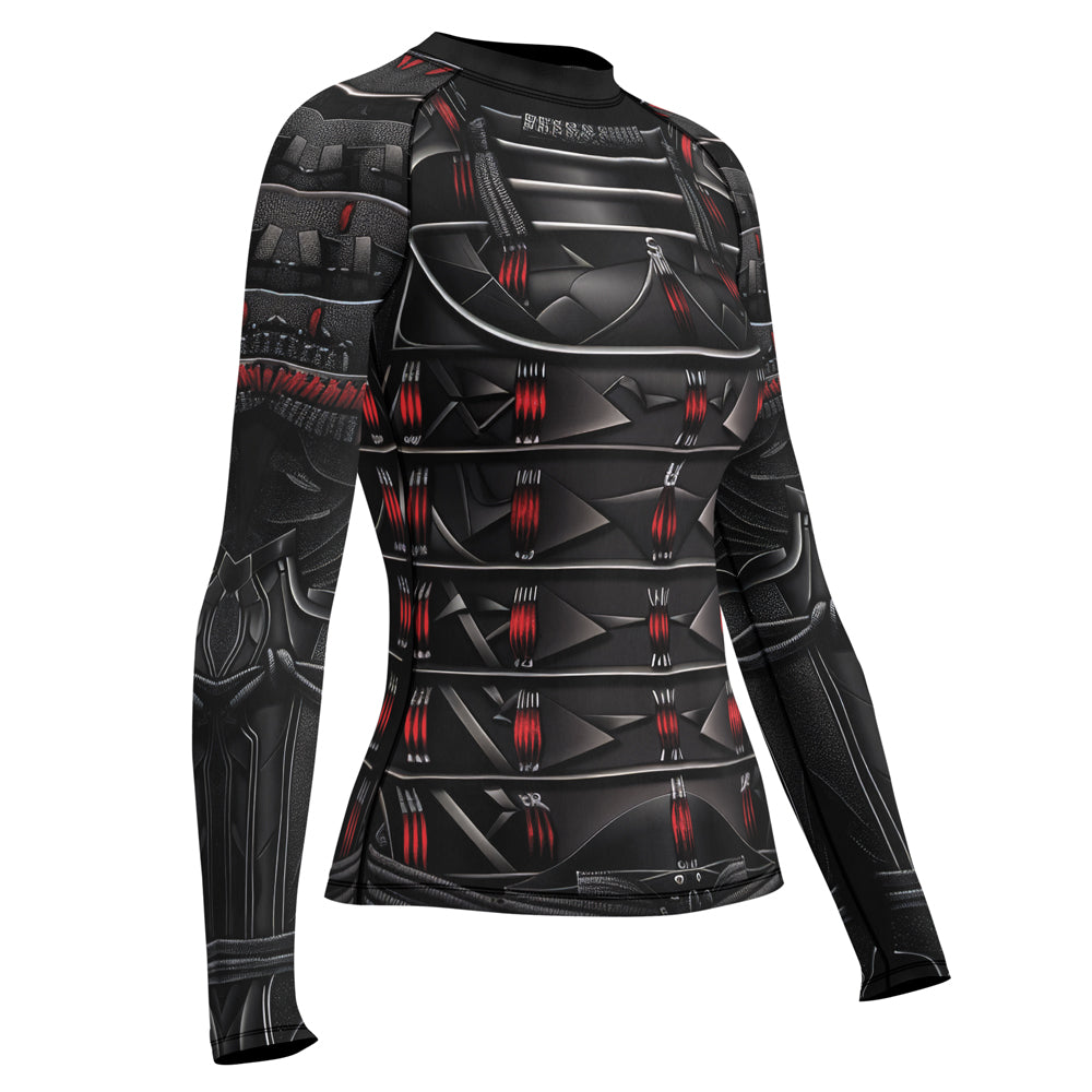 Road Rash Armor Rashninja Samurai Iron Armor Women's Long Sleeve Rash Guard