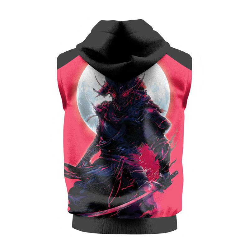 Rashninja Embracing Cyber Oni Sleeveless Hoodie | Sleeveless Hoodie