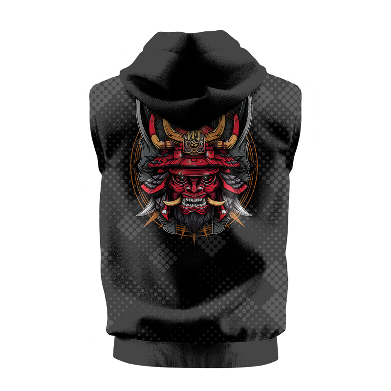 Rashninja Demon's Wrath Sleeveless Hoodie | Sleeveless Gym Hoodie