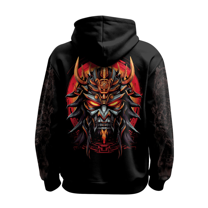 Rashninja Cyber Oni Chronicles AOP Hoodie | Samurai Style Hoodie