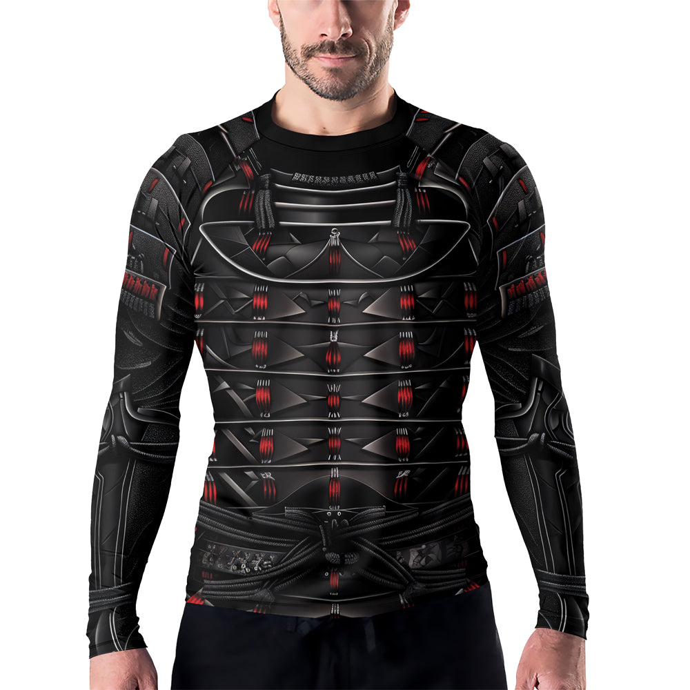 Road Rash Armor Rashninja Samurai Iron Armor Men's Long Sleeve Rash Guard
