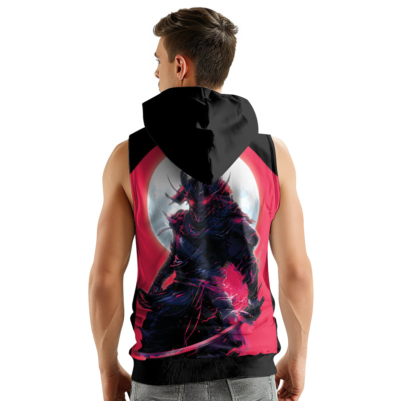 Rashninja Embracing Cyber Oni Sleeveless Hoodie | Sleeveless Hoodie