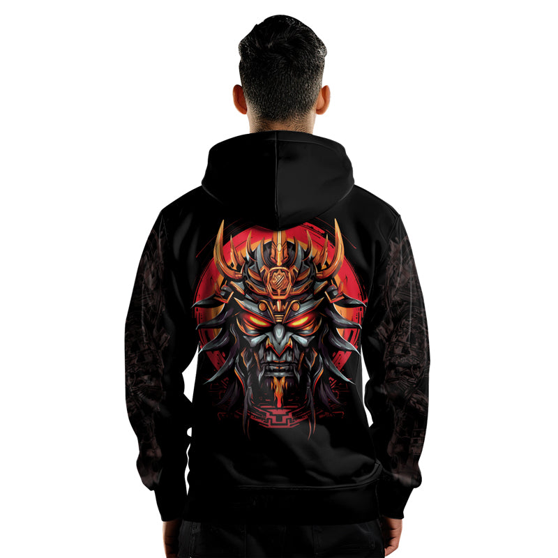 Rashninja Cyber Oni Chronicles AOP Hoodie | Samurai Style Hoodie