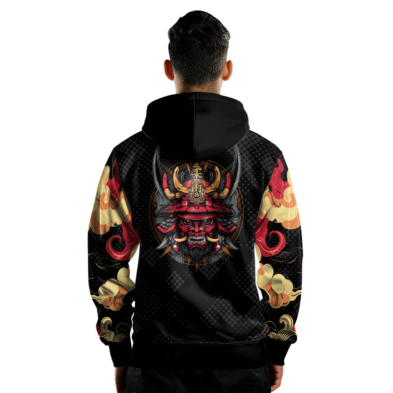 Rashninja Demon's Wrath AOP Hoodie | Japanese Samurai Hoodie