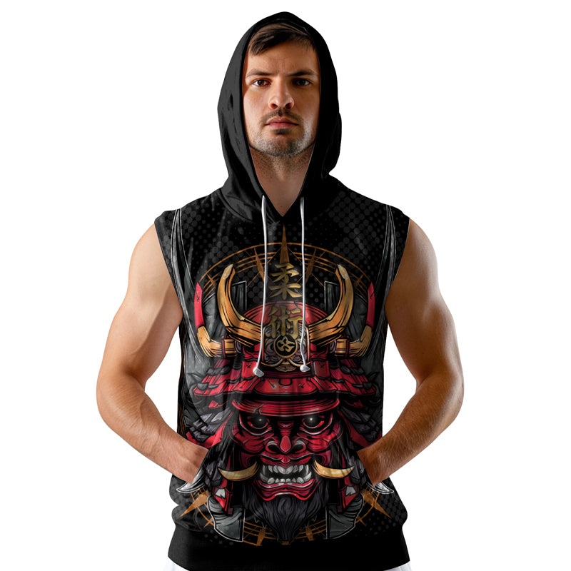 Rashninja Demon's Wrath Sleeveless Hoodie | Sleeveless Gym Hoodie