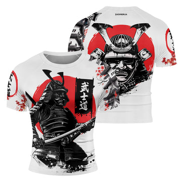 Rashninja Samurai Bushido Ink Men's Short Sleeve Rash Guard