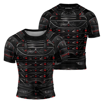 Rashninja Samurai Iron Armor Men's Short Sleeve Rash Guard