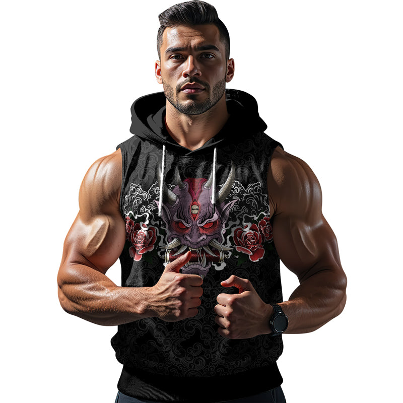 Rashninja Oni's Strength Sleeveless Hoodie | MMA Sleeveless Hoodie