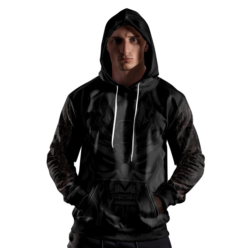 Rashninja Cyber Oni Chronicles AOP Hoodie | Samurai Style Hoodie