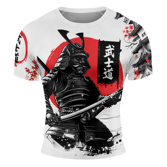 Rashninja Samurai Bushido Ink Men's Short Sleeve Rash Guard
