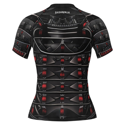 Rashninja Samurai Iron Armor Women's Short Sleeve Rash Guard