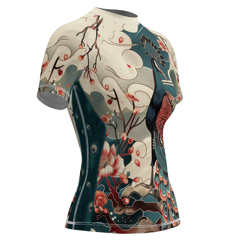 Rashninja Japanese Peacock Women's Short Sleeve Rash Guard | Fightwear