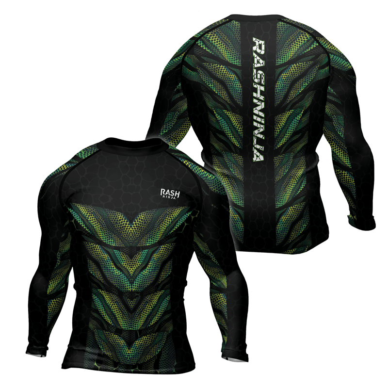 Rashninja Snake Skin Men's Long Sleeve Rash Guard - Rashninja LLC