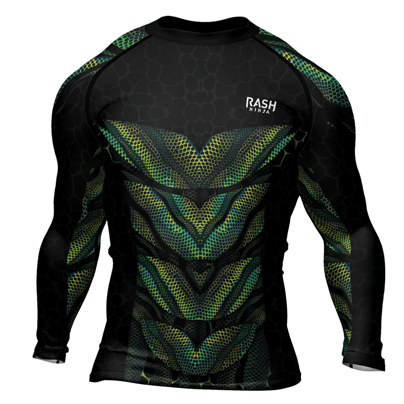 Rashninja Snake Skin Men's Long Sleeve Rash Guard - Rashninja LLC