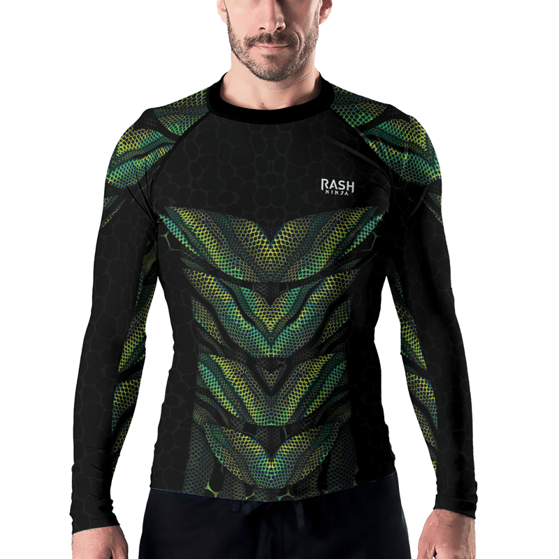 Rashninja Snake Skin Men's Long Sleeve Rash Guard - Rashninja LLC