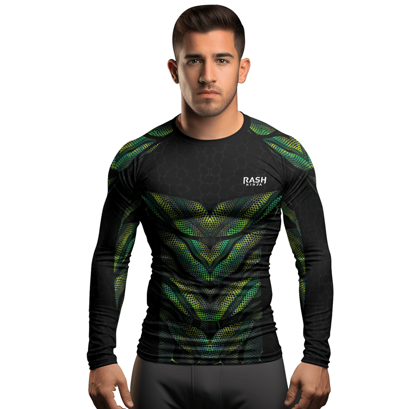 Rashninja Snake Skin Men's Long Sleeve Rash Guard - Rashninja LLC