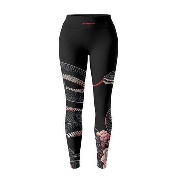 Rashninja Snake Crimson Bloom Women's Leggings