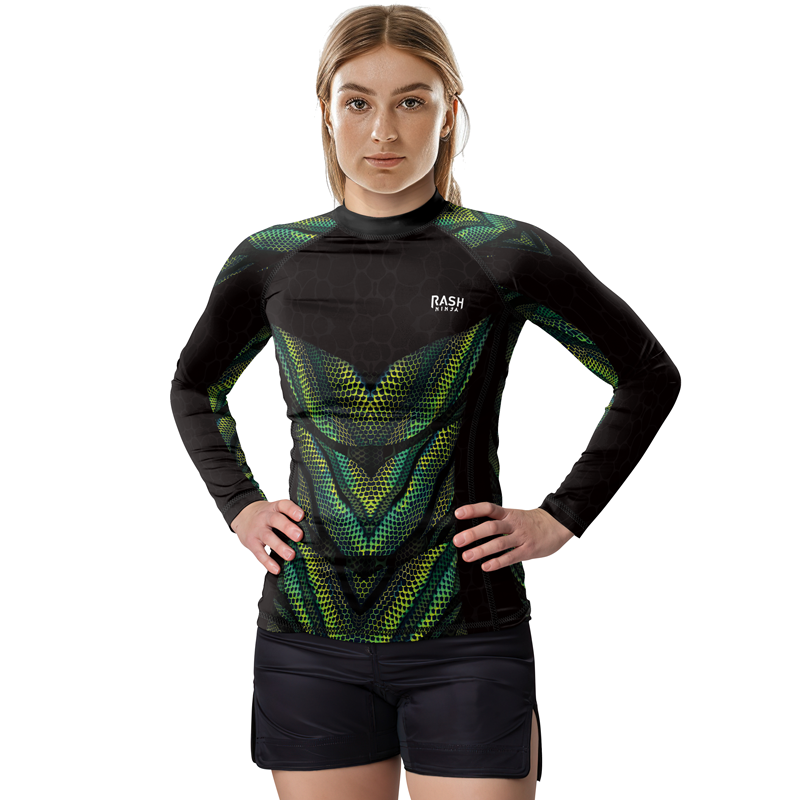 Rashninja Snake Skin Women's Long Sleeve Rash Guard