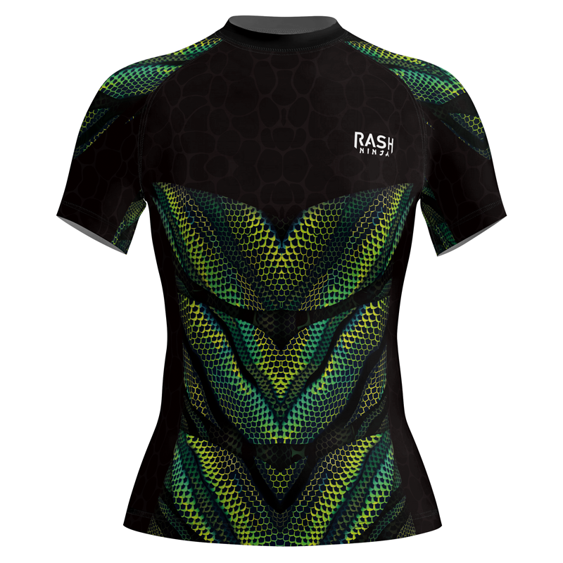 Rashninja Snake Skin Women's Short Sleeve Rash Guard